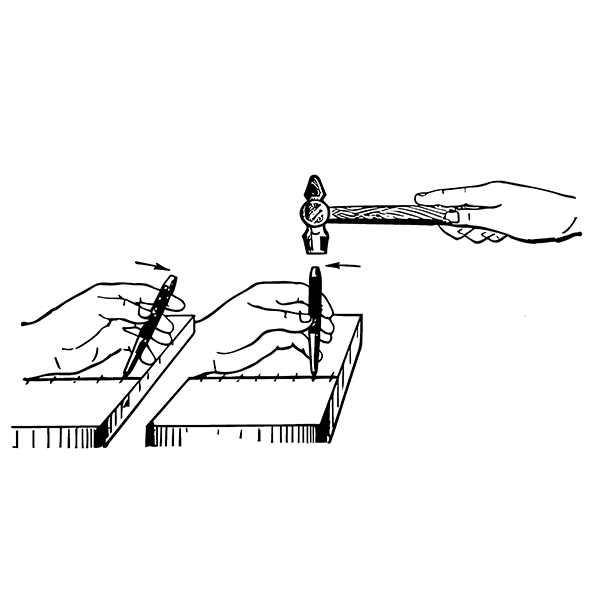 Рис.3  Кернение детали 